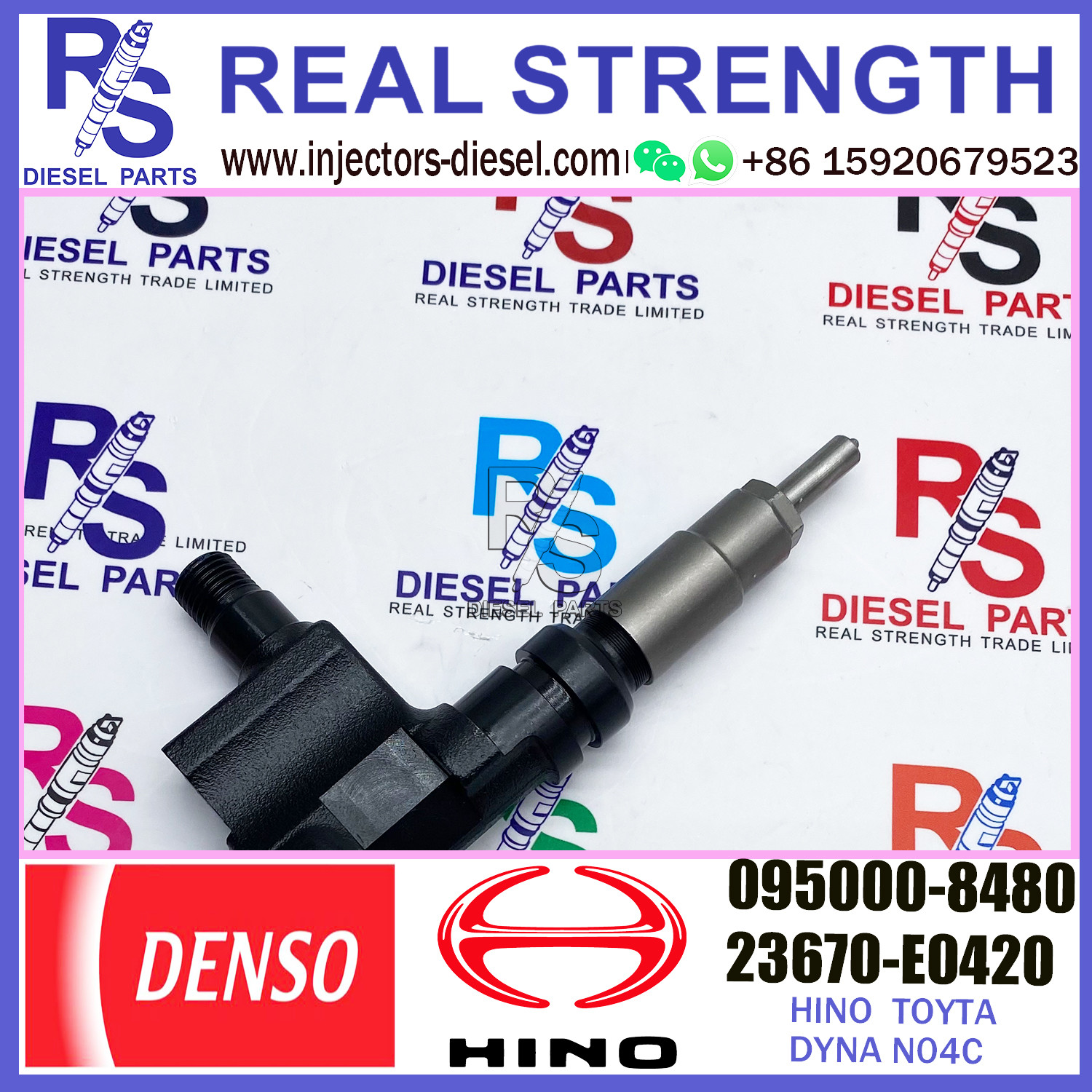 Diesel Fuel Injector 095000-8480 23670-E0420 For HINO N04C 23670-78070 23670-79086