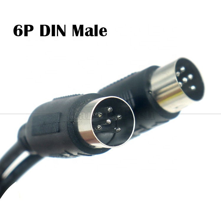 0.2m 1m 2m 3m Shield Male to Male MIDI 6 Pin Din Extension Cable for Keyboard Microphone Guitar