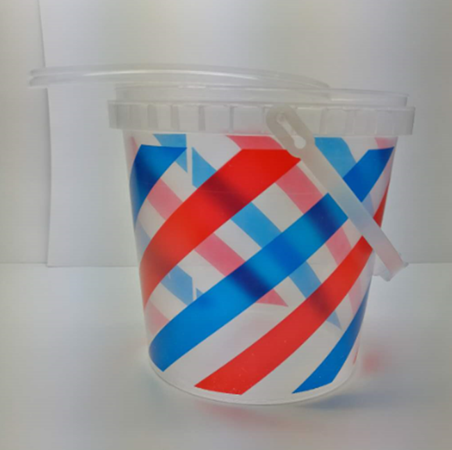 2.2 L Food Grade Pp Customize Logo Oversize Plastic Empty Ice Cream Cups With Lids