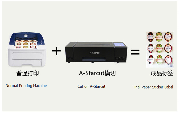 A-Starcut A4 Size Sticker Label Cutter For Cutting , with Sensor Tracking
