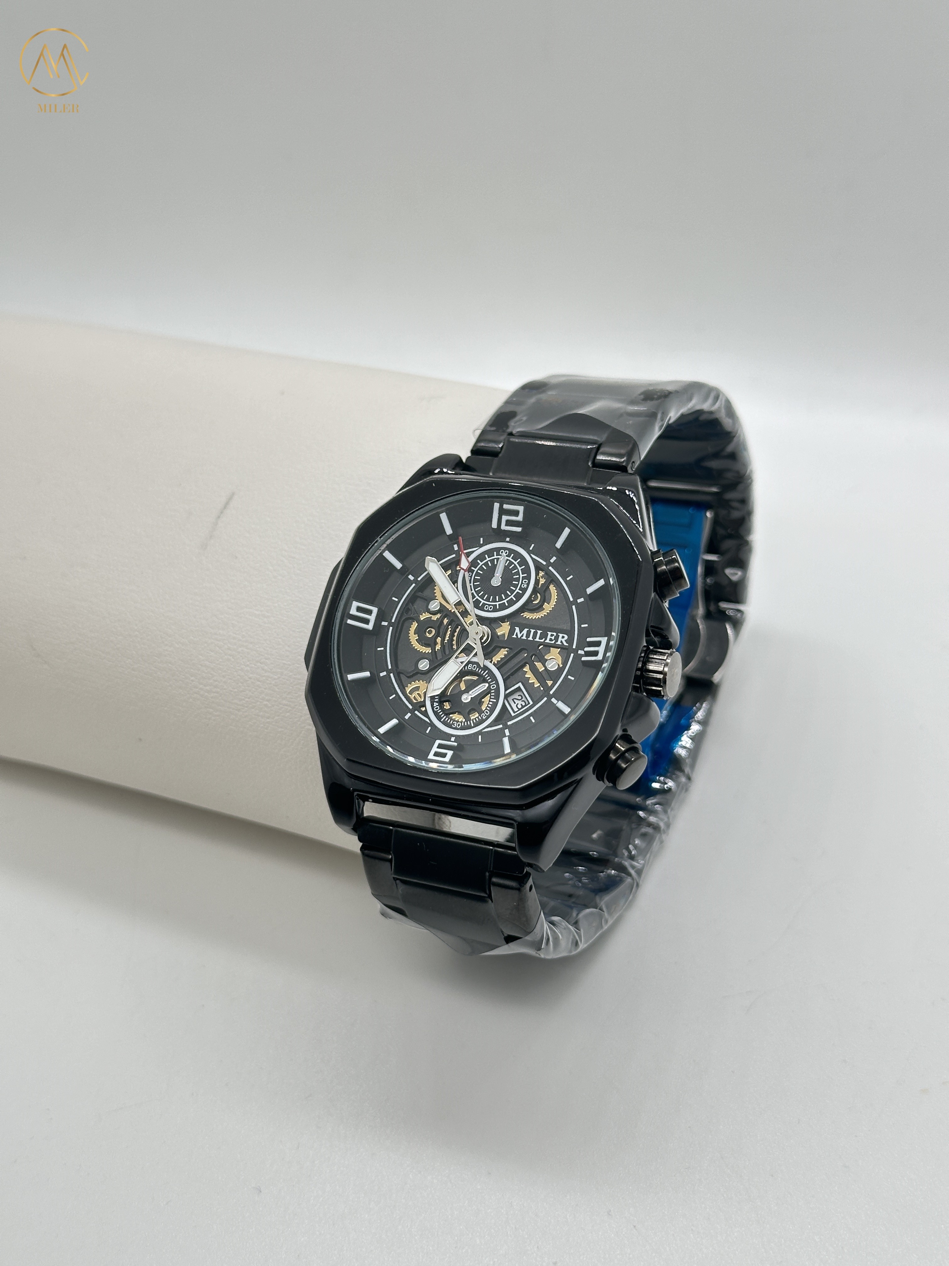 ML1113-Black Bezel High Quality Skeleton Wristwatches