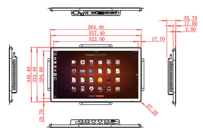 23.6-Inch Linux Interactive Device for Energy Monitoring, Smart City Solutions, Retail Management Interfaces, and Logistics Systems