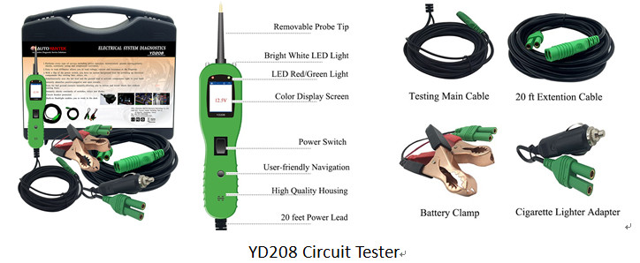 24V PS100 YD208 Automotive Circuit Tester Power Probe