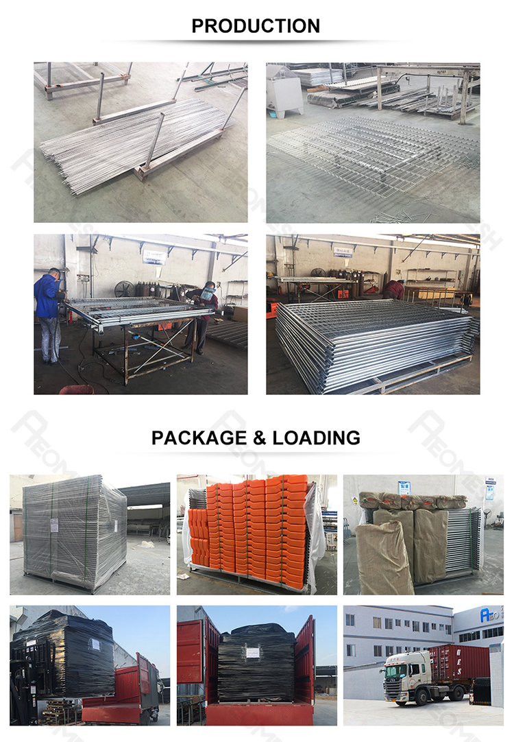 2.1mx2.4m OD 40mm x 1.5mm wall thickness mesh 60mm x 150mm heavy duty design construction site temporary fence panels