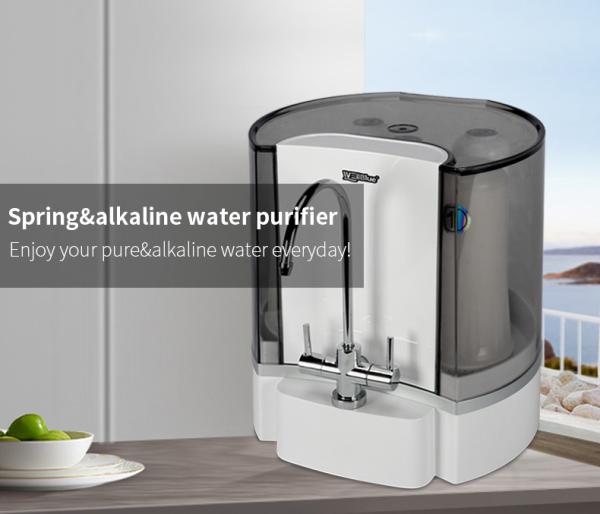 Countertop Plastic Alkaline Water Ionizer Machine , Alkaline Water Filtration