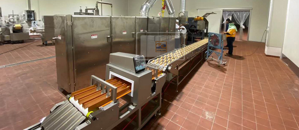 380V Waffle Cone Maker / Crispy Ice Cream Cone Production Line