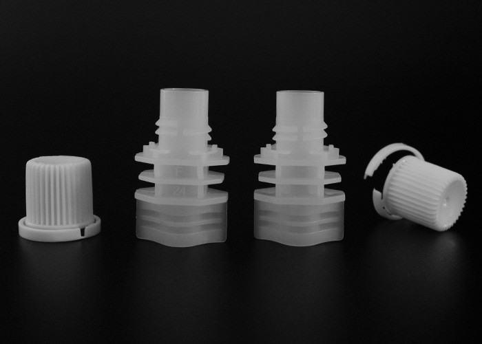 8.6mm White Anti Theft Plastic Spout Covers Top On Puree Juice Pouch Bag