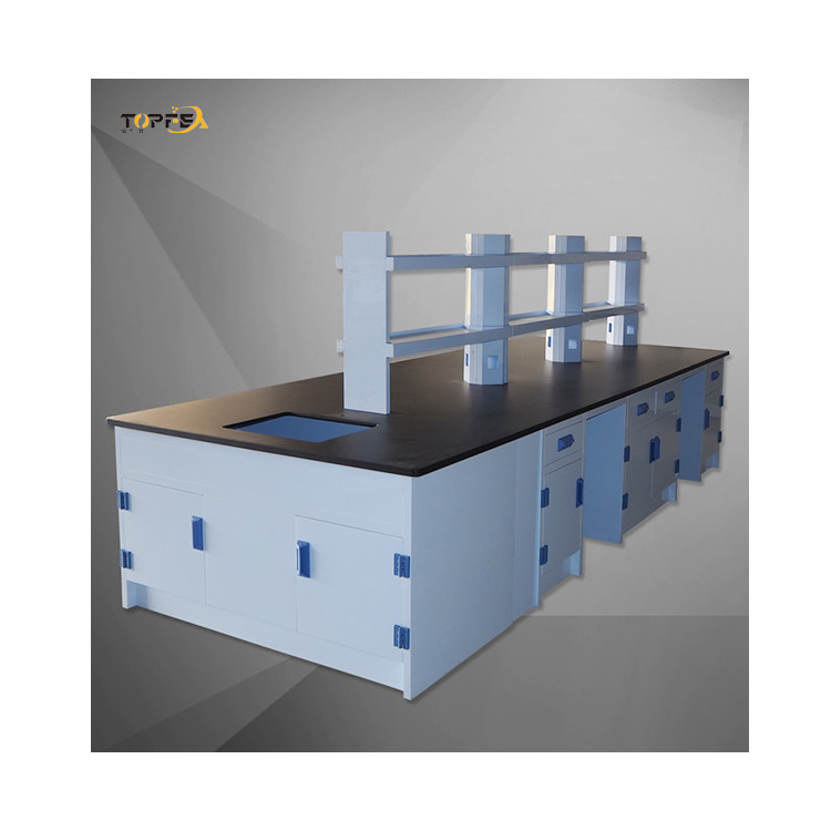  Polypropylene Lab Workstation Furniture PP Lab Bench Anti Acid 85cm Height Manufactures