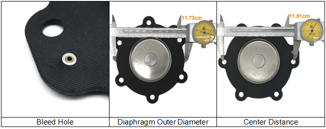 DB112/G VNP/VEM212 VNP/VEM312 VNP/VEM412 Valve Diaphragm Kit DB112/G Diaphragm Pulse Jet Valve Repair Kit For VNP/VEM212 VNP/VEM312 VNP/VEM412