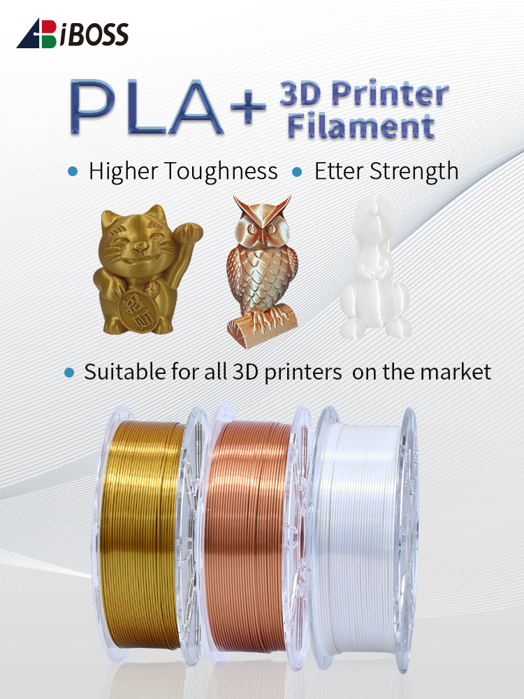 Iboss Silk Grey High Quality PLA 3D Printer Filament Toughness Enhanced