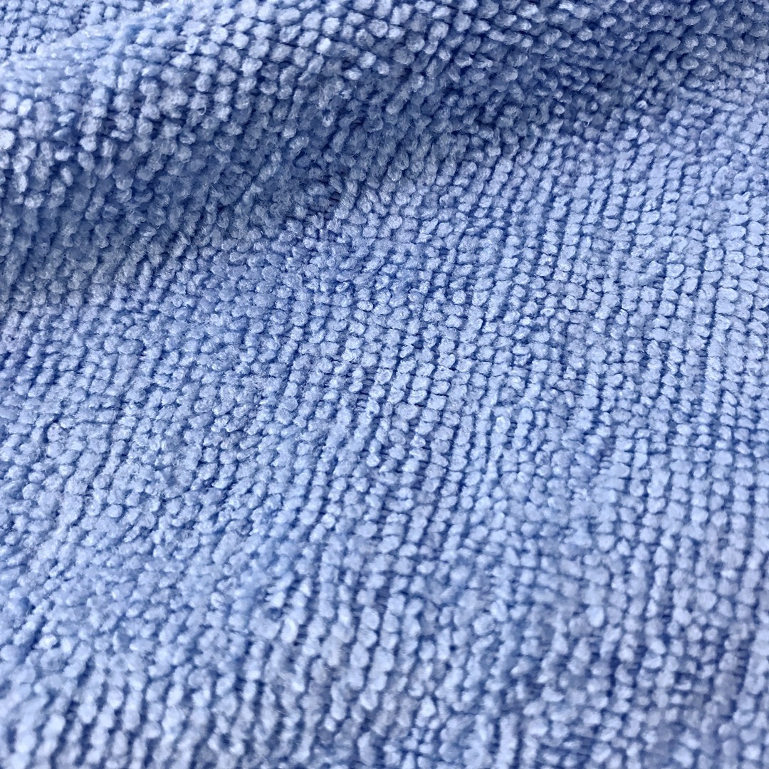 Thick blue plain design microfiber dry water wipes OEM supplier