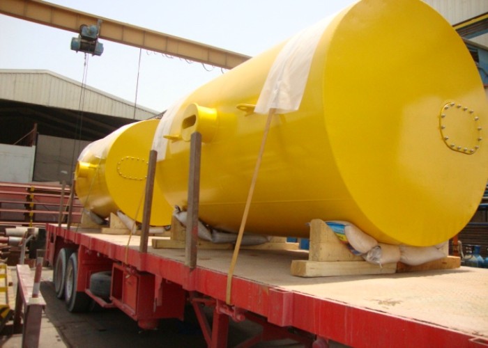 Marine Surface Buoyancy Steel Mooring Buoy With Quick Release Hook Shackle