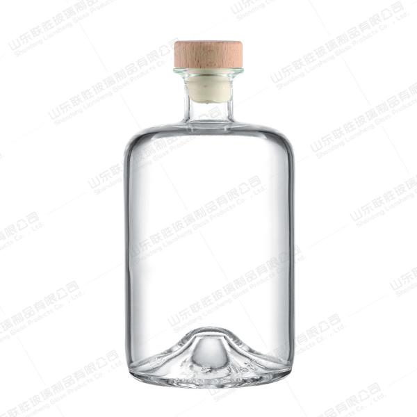 Whisky Clear Glass Liquor Bottle 350ml 500ml Custom Size Accepted for Spirit