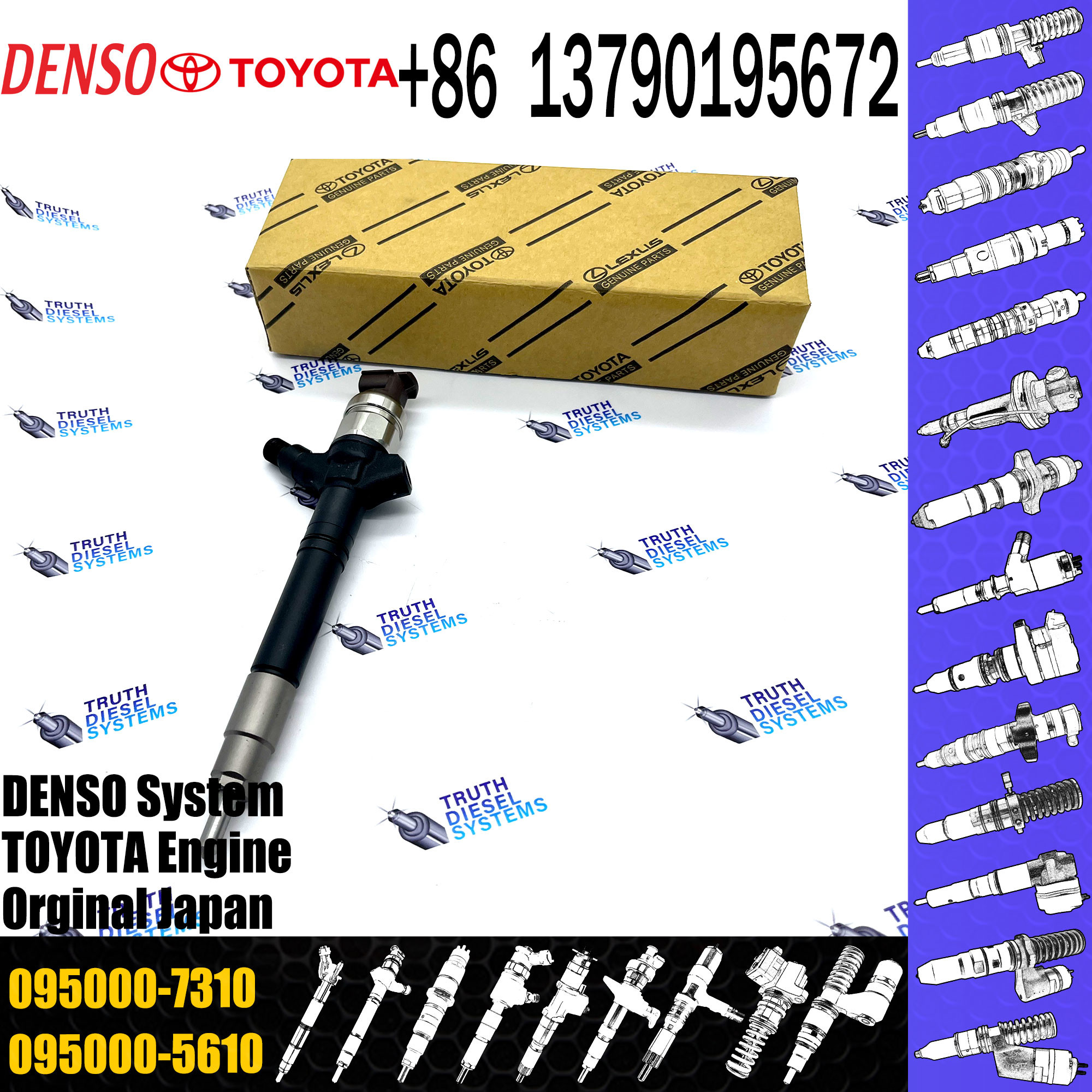 Diesel Fuel Injector Common Rail Injector 095000-7310 23670-09240 2367009240