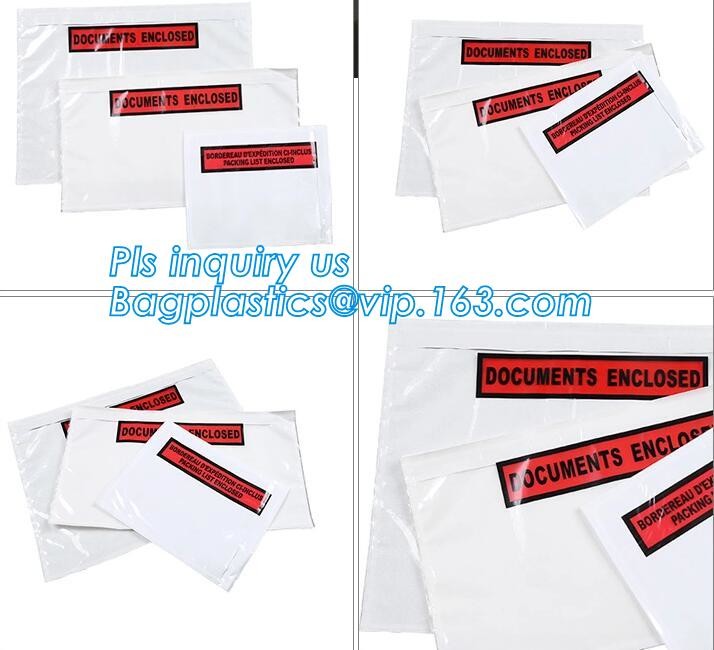 PP film 178*140mm invoice enclosed packing list envelopes, DHL Shipping pockets for waybill, A4 size plastic packing lis
