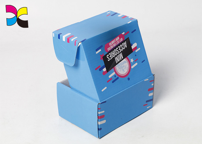 Glossy Lamination Printed Shipping Boxes OEM Coloring Eco Friendly Paper Logo