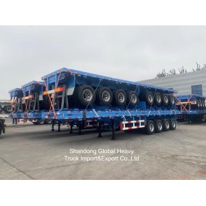 80-120 Tons Payload Capacity Lowbed Semi Trailer with 4×13T or 16T FUWA / BPW