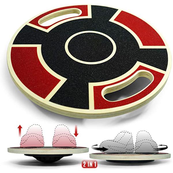 Round Wooden Physical Therapy Core Trained Wobble Balance Board For Home Gyms