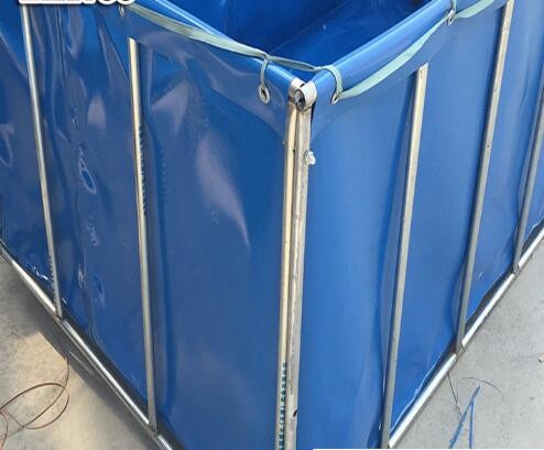 Galvanized Steel Pipe Rectangular Tarpaulin Fish Tank Portable Flexible With Cover