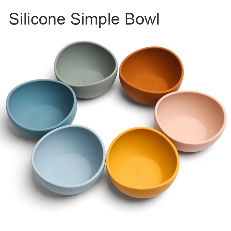 Silicone Bowl in Orange Pink Blue TV Shopping Pet Food Grade Navy Green or Yellow