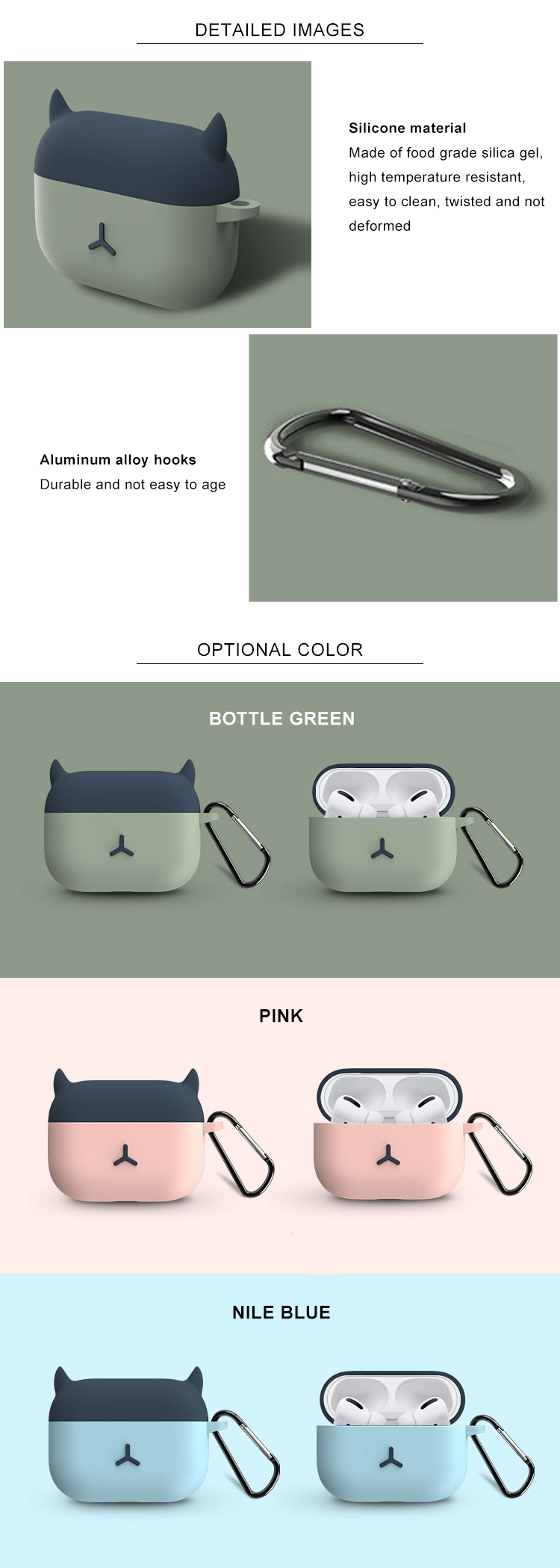 Dustproof Seamless Anti Fall Silicone Cover For Airpods Case