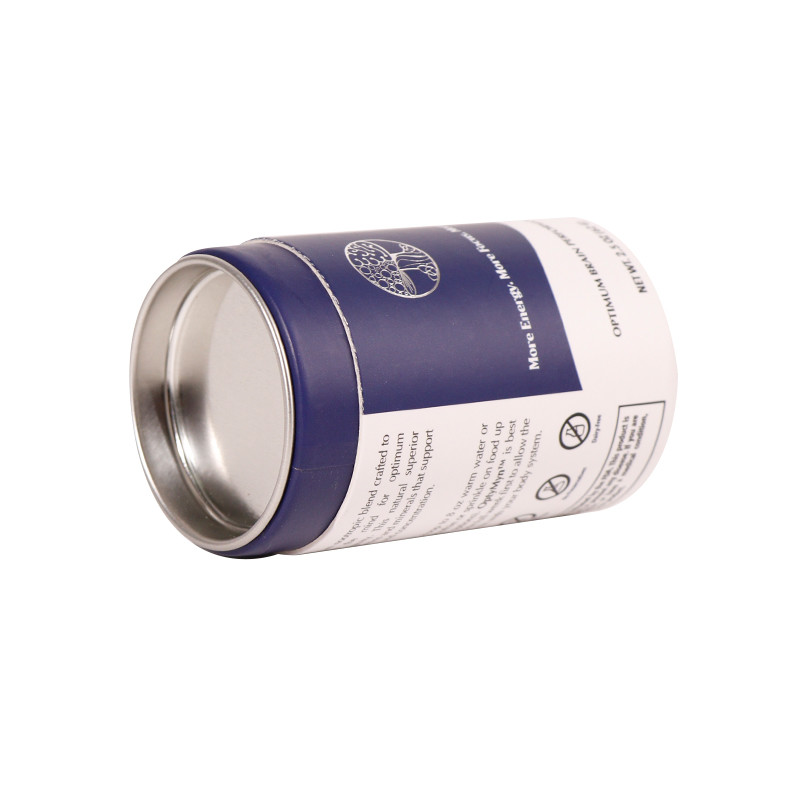 Round Biodegradable Kraft Paper Tube Packaging For Tea Thickened Bottom