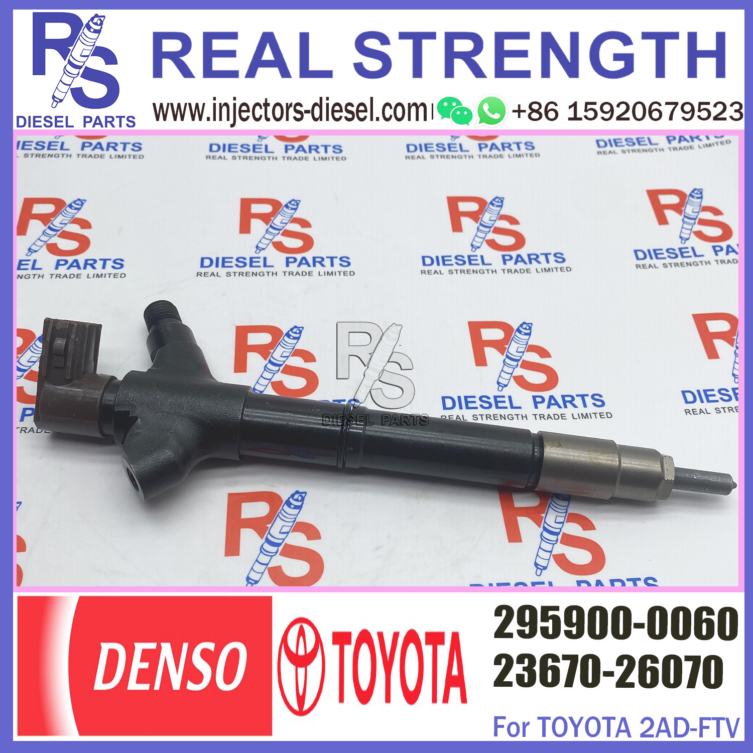 Diesel Fuel Injector Assembly 295900-0430 295900-0060 295900-0090 295900-0180 23670-26071 23670-0R10 For Toyota 1AD-FTV