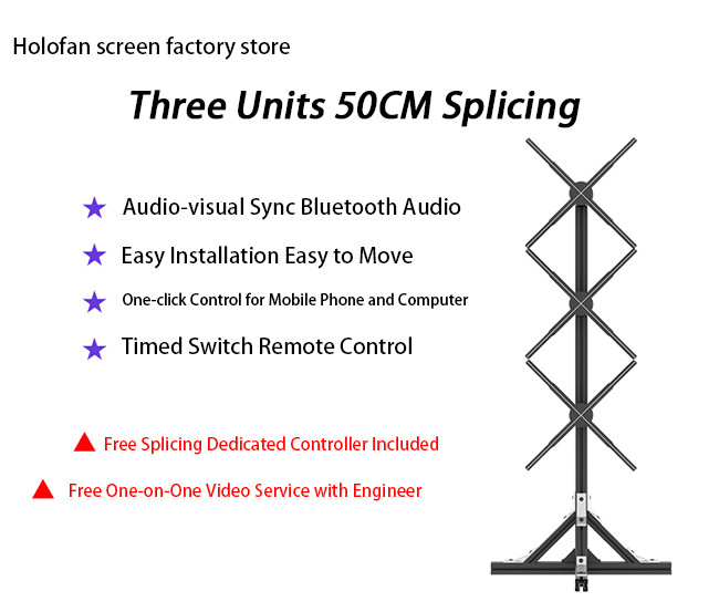 360° Rotating Hologram Advertising Display 3D Holographic Projector For Exhibitions