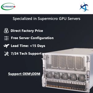 8U GPU Server with AMD EPYC 9004 Processors and 8 Onboard GPUs for High
