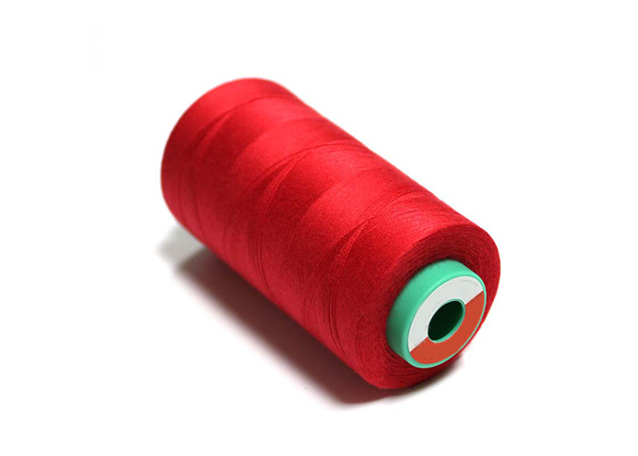 Red Spun Polyester Upholstery Sewing Thread For Sewing Machines 42/2 5000 Yards