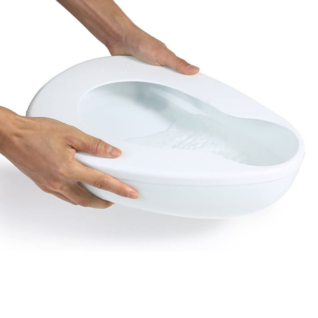 Thick Bedpan for Women Men Bed Pan for Elderly Females Heavy Duty Bedpan for Men Hospital Home Bed Pan Emergency Device (White)
