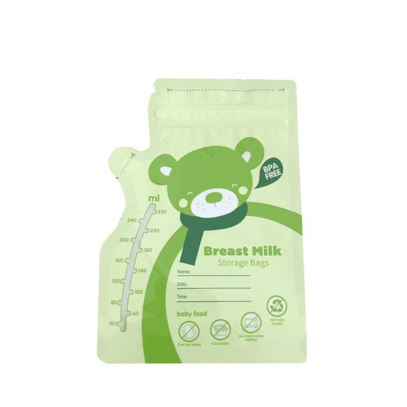 OEM Liquid Spout Bag , 40-200mic Plastic Breast Pump Milk Storage Bags