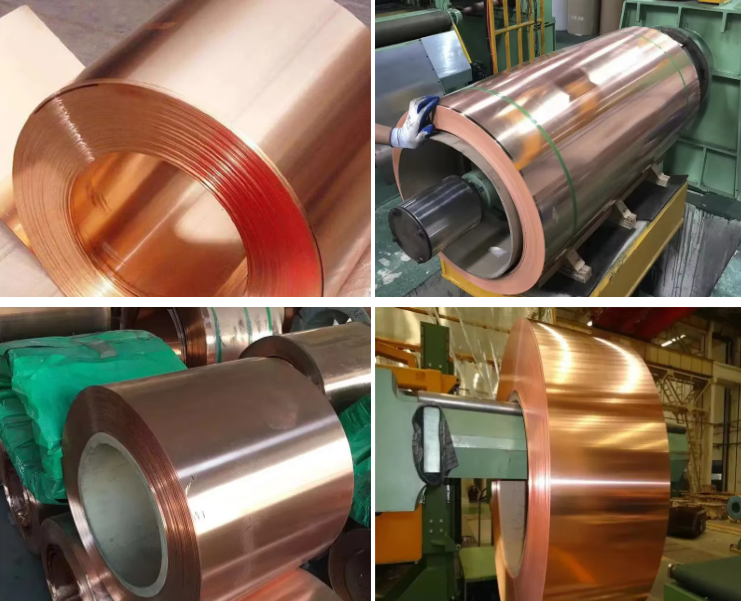 30mm-800mm Copper Strip Coil Foil Roll For Electrical Construction Applications