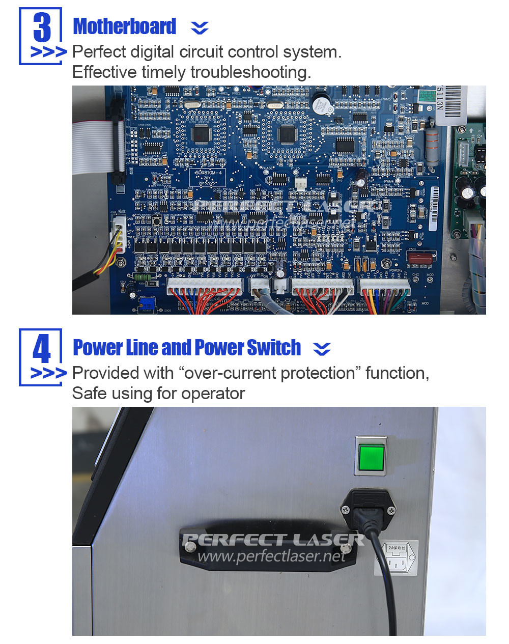 White Industrial Inkjet Printer Inkjet Coding Machine One Touch Start Stop Operation