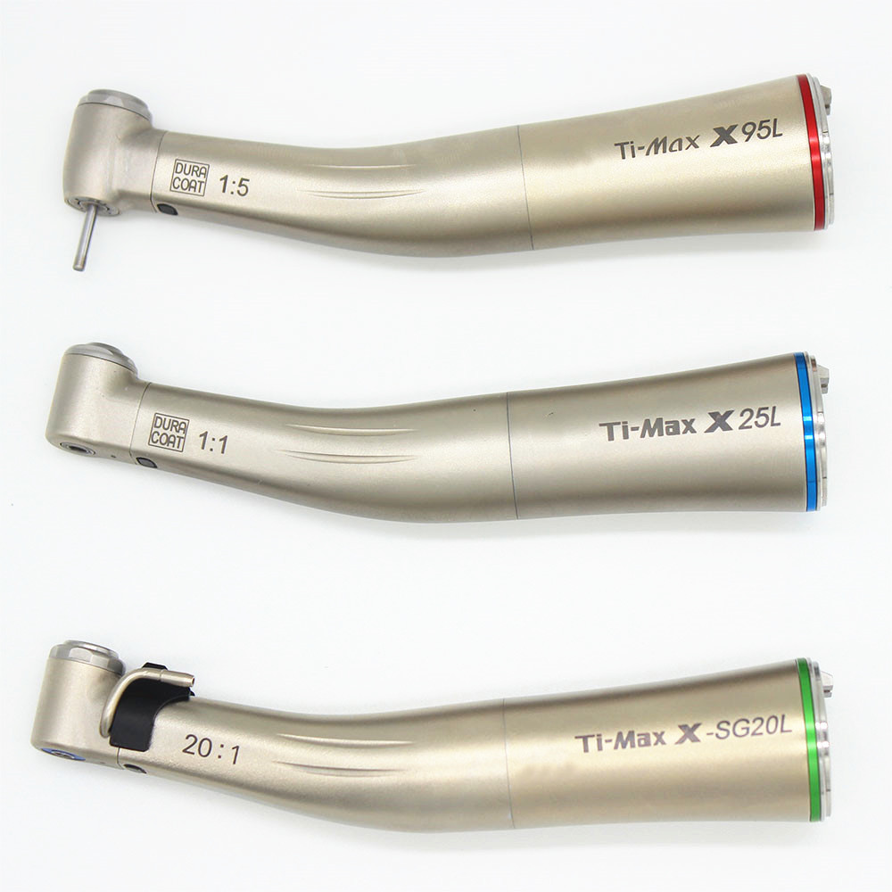 Ti Max X25L 1:1 contra angle dental handpiece with fiber optical