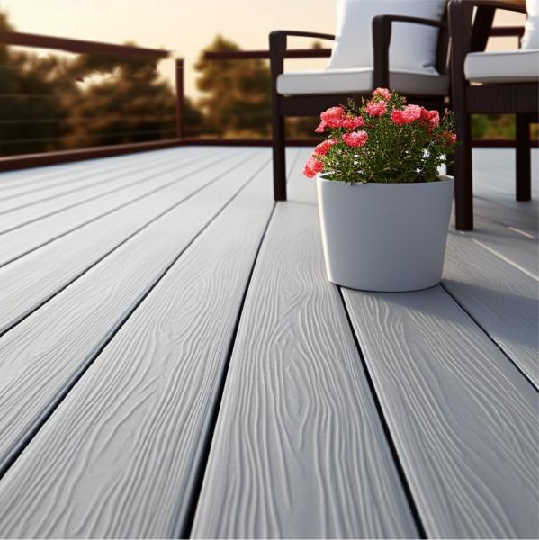 WPC/BPC Teak Color WPC Terrace Outdoor Fireproof Capped Wood Fiber Waterproof