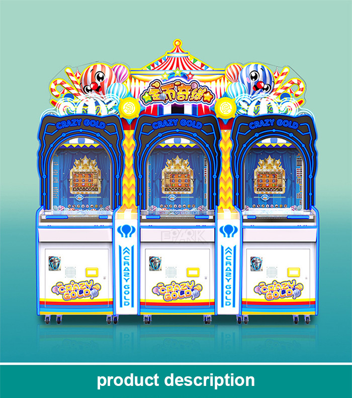 Tickets Redemption Game Machine 3 Players Gold Coin Lottery Games