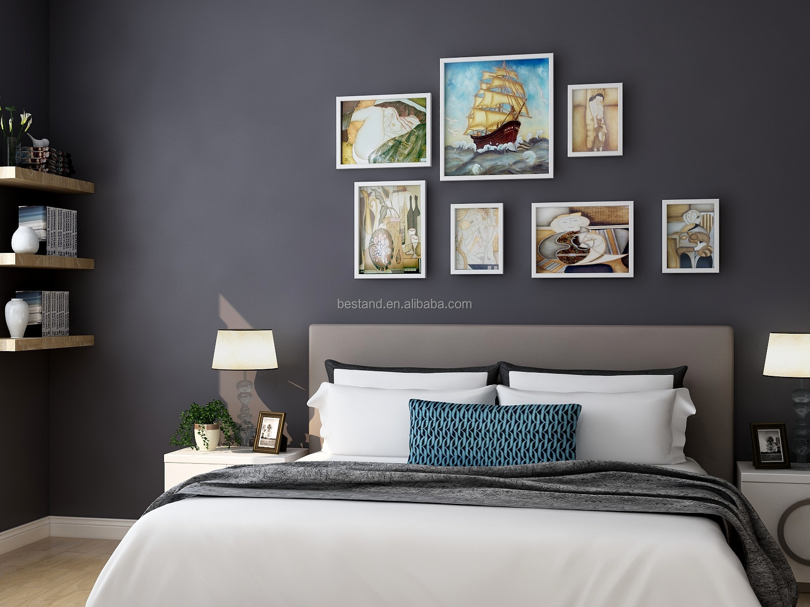 Self Adhesive PVC Wallpaper Glossy Self Adhesive Wallpaper Interior Decoration