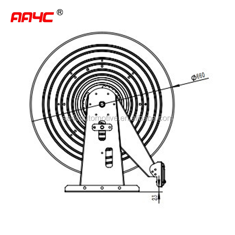 AA4C air pipe grease oil stainless steel hose reel 10M 15M 20M pipe reel