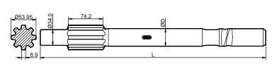 Premium Steel Anti-Fatigue Cop1238 T38 T45 T51 Drill Shank Adapter For Rock Drill