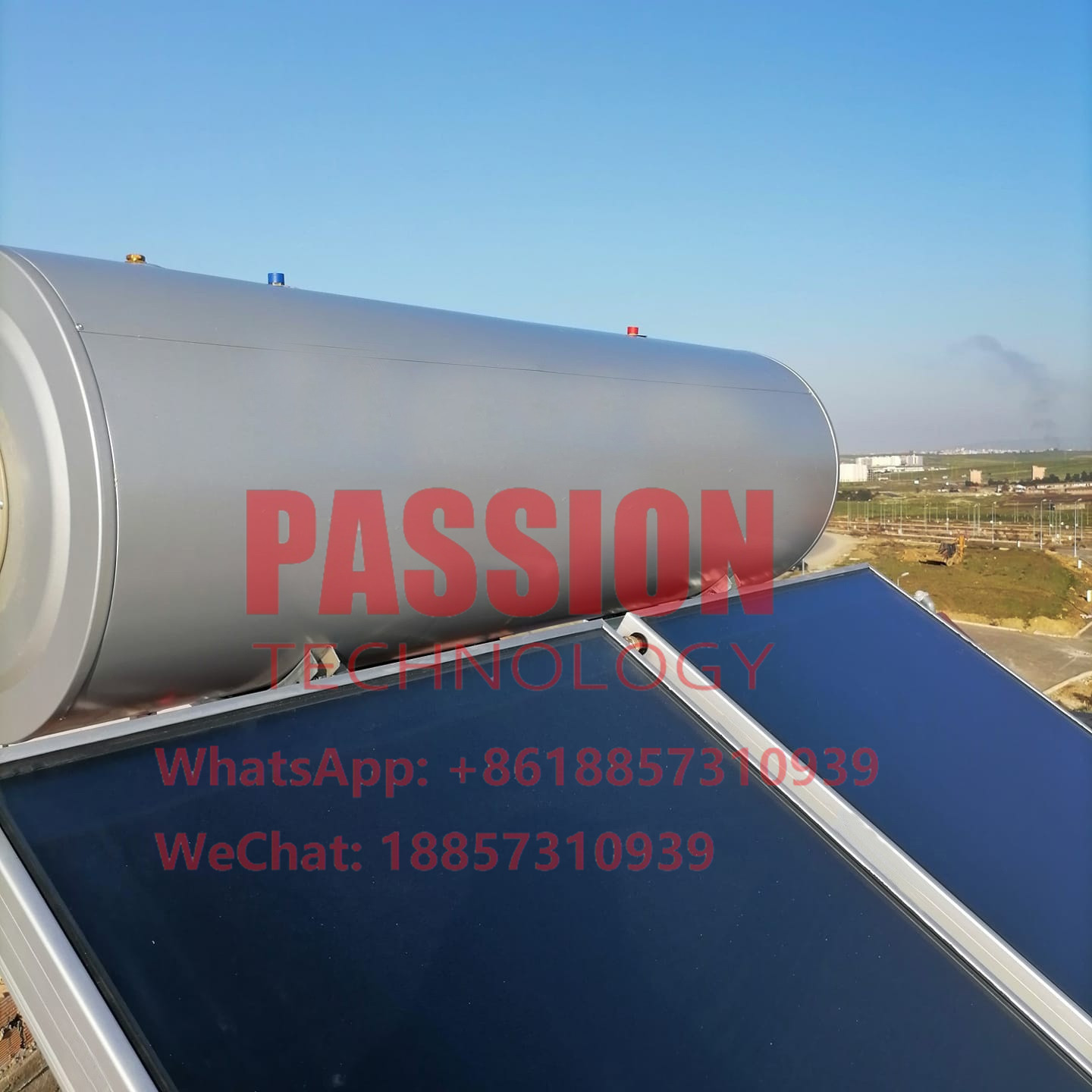 Forced Circulation Flat Panel Solar Water Heater 150L Flat Plate Solar Collector