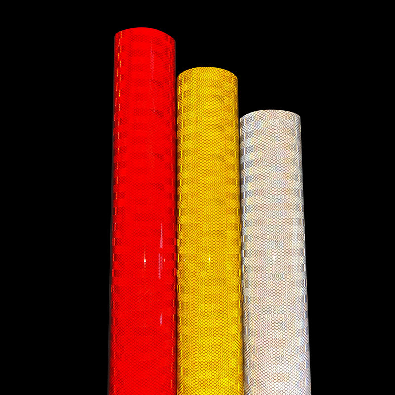Gold Red Prismatic Reflective Sheeting Flexible Printable ODM