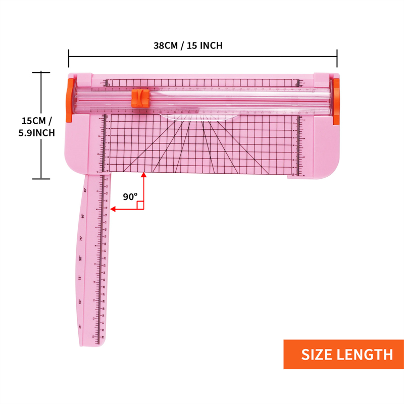 15 Sheet Capacity A4 Mini Paper Cutter Ideal for Home and Office in Black White or Rose