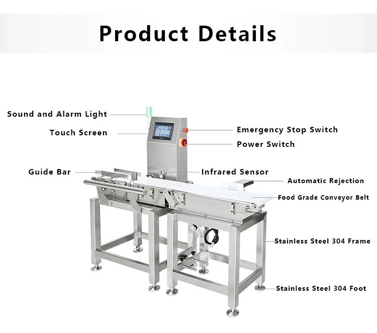Touch Screen Small Combination Checkweigher Metal Detector For Food Industry
