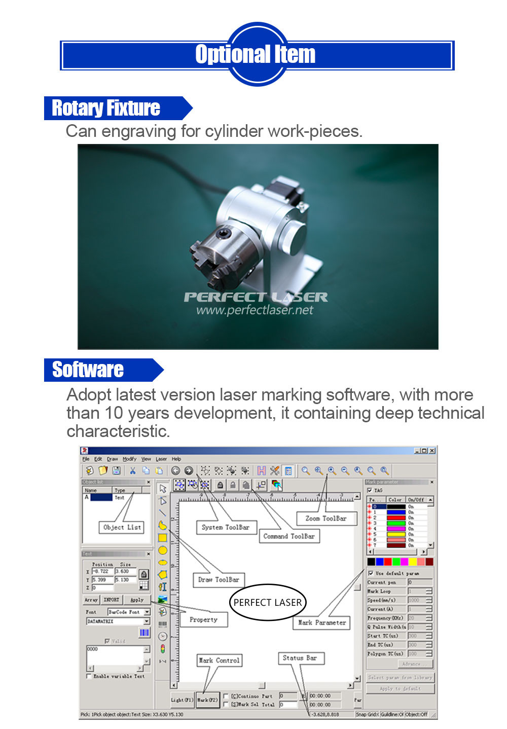 Small UV Stainless Steel Laser Marking Equipment Durable PEDB-400C