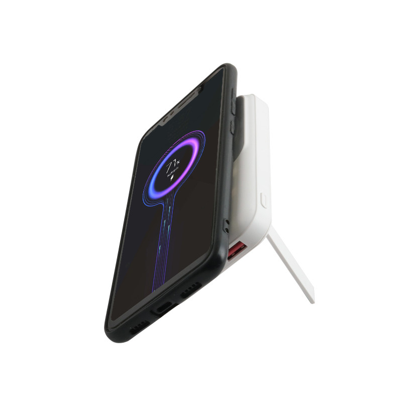 PC Portable Power Bank With Li Polymer Battery Small White Box Micro USB Type C Input Interface