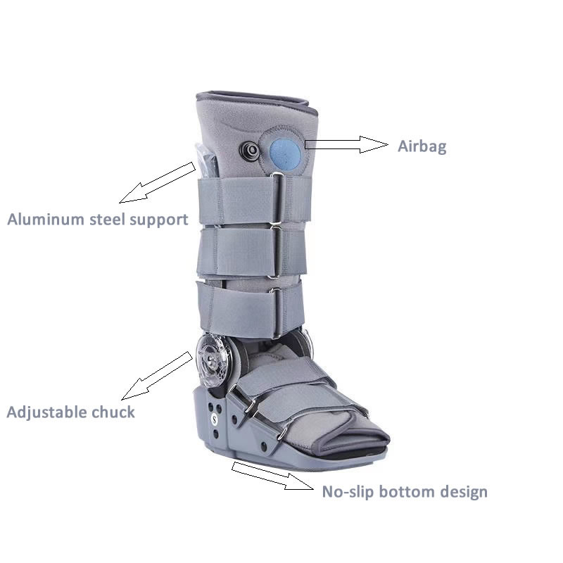 Foot ankle brace perfect design adjustable orthopedic boots with airbag/chuck