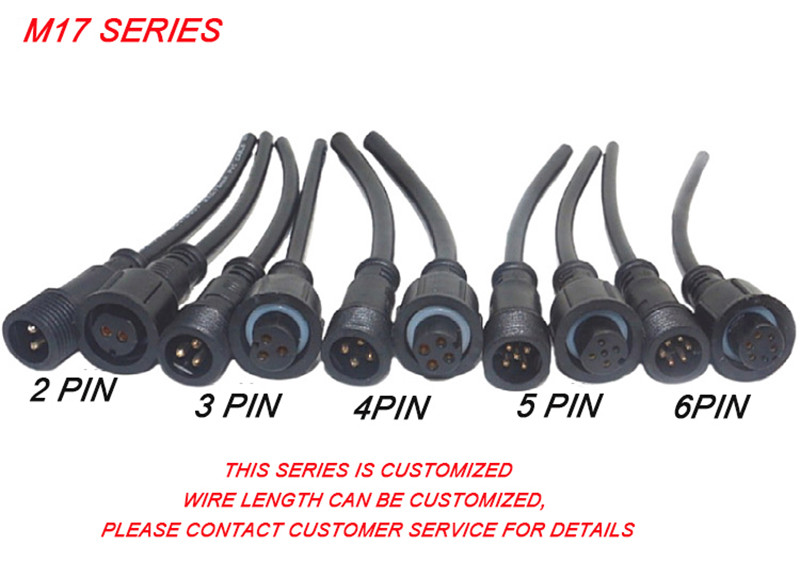 2Pin 8Pin waterproof wire connectors For Outdoor Lighting Equipment
