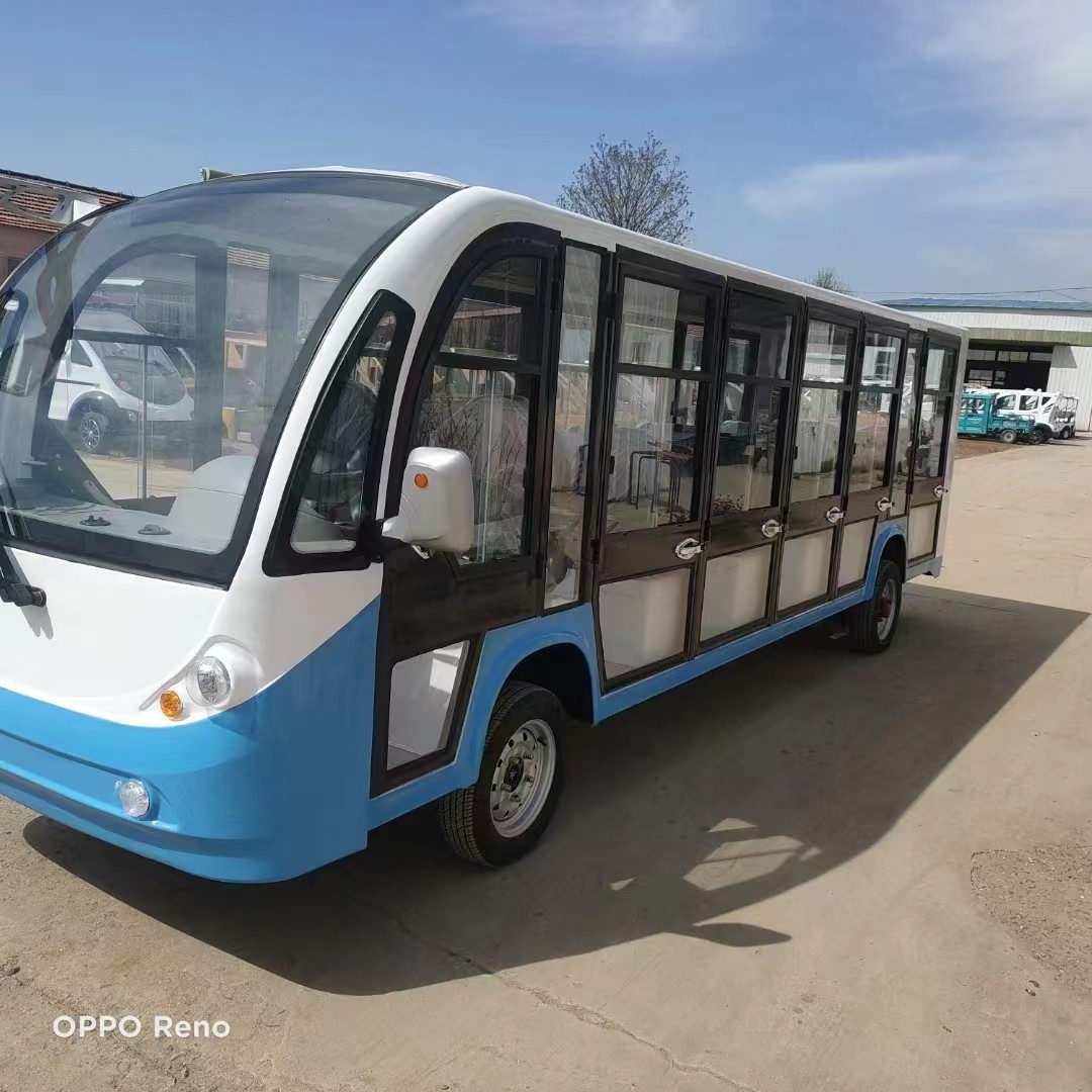 8-11 Seater Electric Shuttle Bus Low Speed Electric Sightseeing Vehicle Beautiful Design