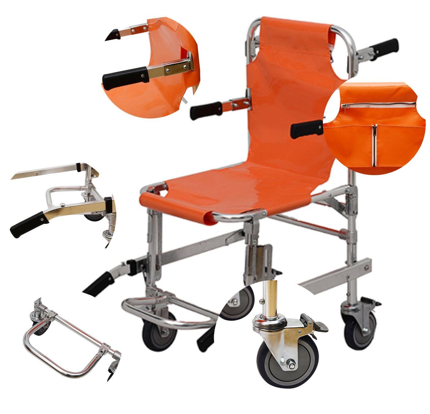 Foldaway Stair Chair Stretcher Transfer Patient Aluminum Alloy